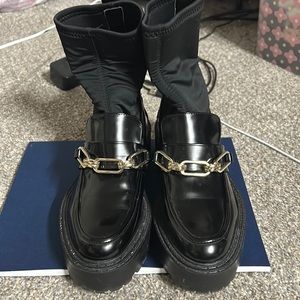 Zara chunky loafer “boots”